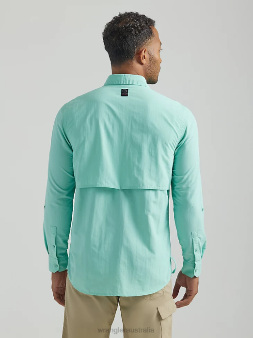 ATG Angler Long Sleeve Shirt Men Wrangler RHXV339 Clothing Ocean (112331259)