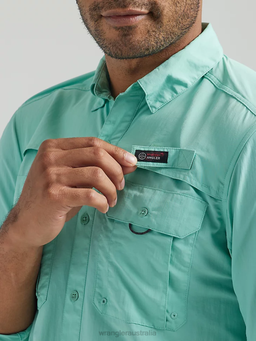 ATG Angler Long Sleeve Shirt Men Wrangler RHXV339 Clothing Ocean (112331259)