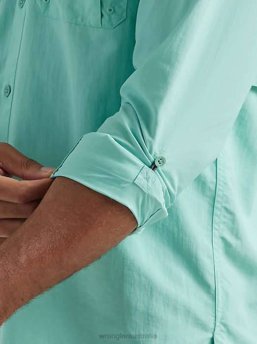 ATG Angler Long Sleeve Shirt Men Wrangler RHXV339 Clothing Ocean (112331259)