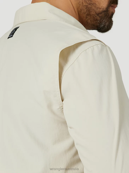 ATG Angler Long Sleeve Shirt Men Wrangler RHXV340 Clothing Pelican (10NSB75PN)