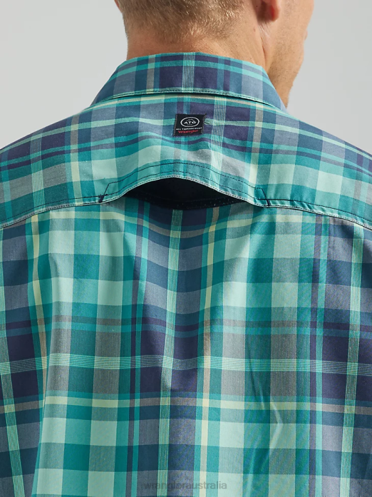 ATG Asymmetrical Zip Pocket Plaid Shirt Men Wrangler RHXV322 Clothing Tidewater Plaid (112333849)