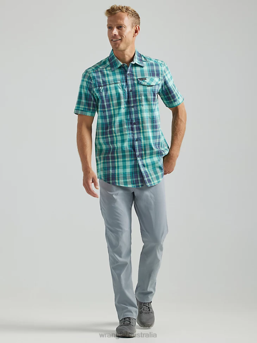 ATG Asymmetrical Zip Pocket Plaid Shirt Men Wrangler RHXV322 Clothing Tidewater Plaid (112333849)