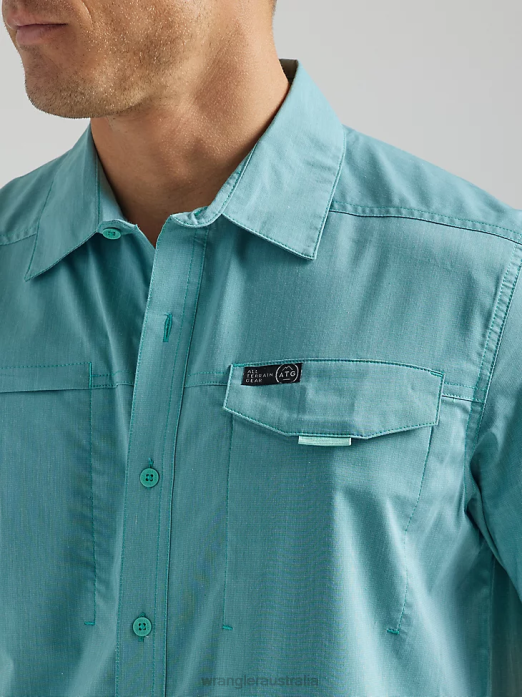 ATG Asymmetrical Zip Pocket Shirt Men Wrangler RHXV640 Clothing Tidewater (112331236)