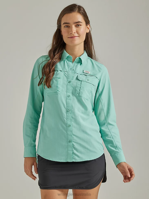 ATG By Angler Shirt Women Wrangler RHXV898 Clothing Ocean (112333433)