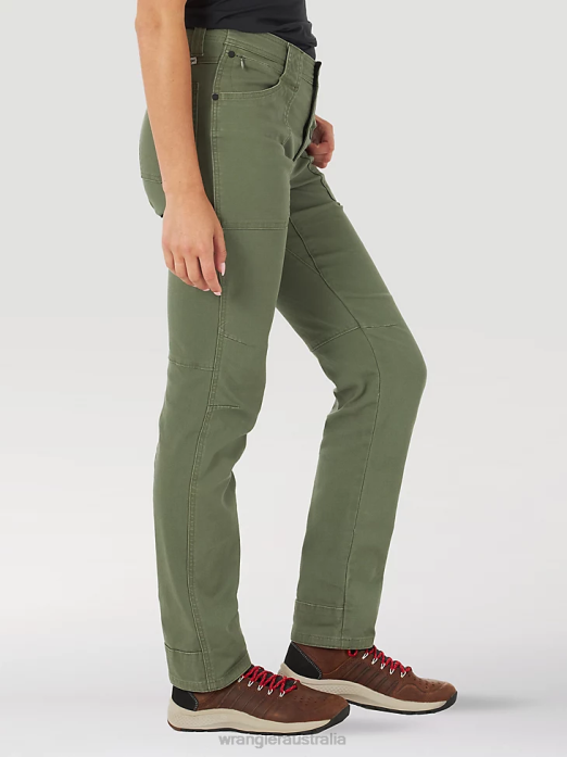 ATG By Canvas Pant Women Wrangler RHXV812 Clothing Olive (LA825OV)