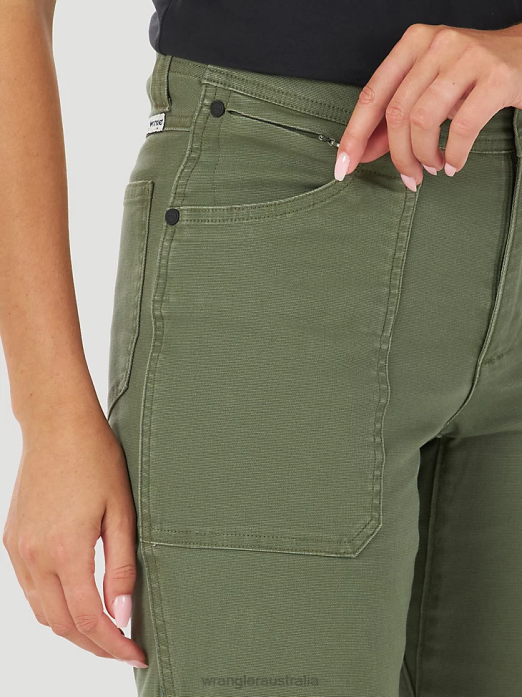 ATG By Canvas Pant Women Wrangler RHXV812 Clothing Olive (LA825OV)