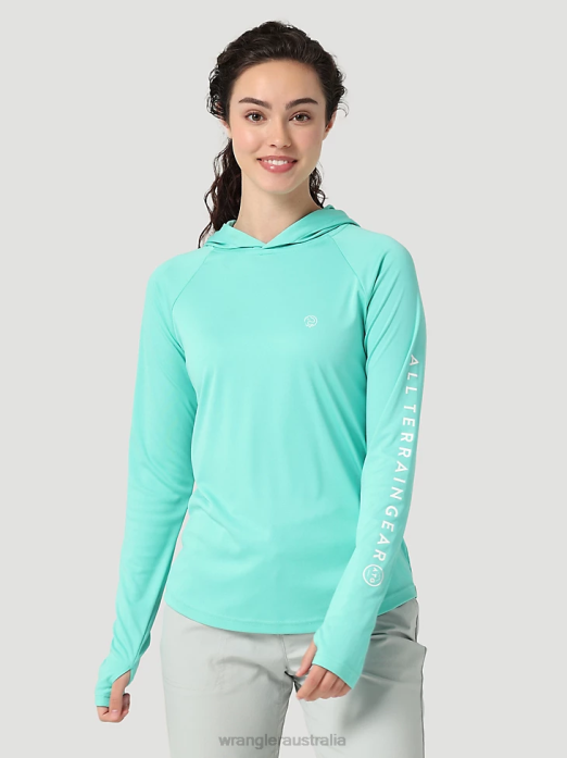 ATG By Hooded Sun Tee Women Wrangler RHXV901 Clothing Turquoise (112321844)