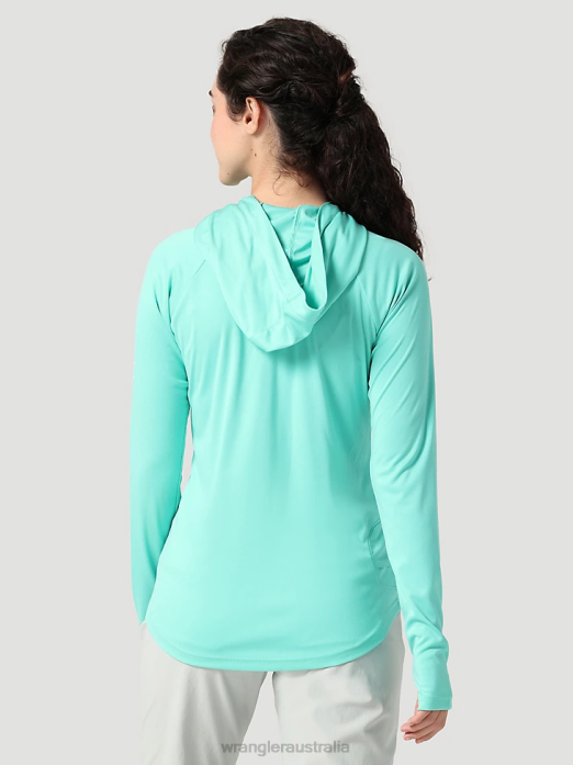 ATG By Hooded Sun Tee Women Wrangler RHXV901 Clothing Turquoise (112321844)
