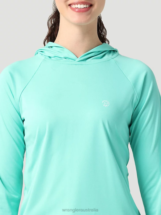ATG By Hooded Sun Tee Women Wrangler RHXV901 Clothing Turquoise (112321844)