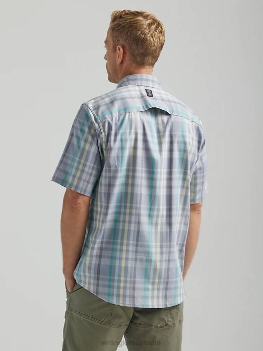 ATG By Horizon Plaid Shirt Men Wrangler RHXV652 Clothing Kure Plaid (112333873)