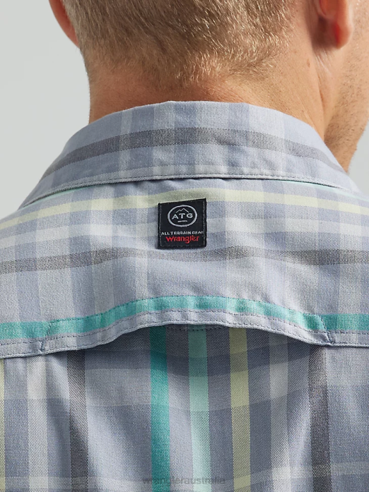 ATG By Horizon Plaid Shirt Men Wrangler RHXV652 Clothing Kure Plaid (112333873)