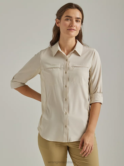 ATG By Trail Shirt Women Wrangler RHXV886 Clothing Oatmeal (112333893)