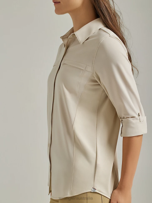 ATG By Trail Shirt Women Wrangler RHXV886 Clothing Oatmeal (112333893)