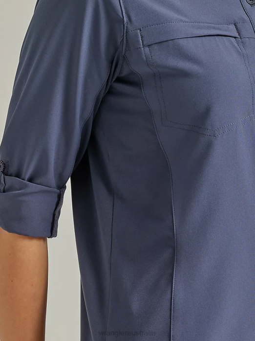 ATG By Trail Shirt Women Wrangler RHXV887 Clothing Blue Nights (112333894)