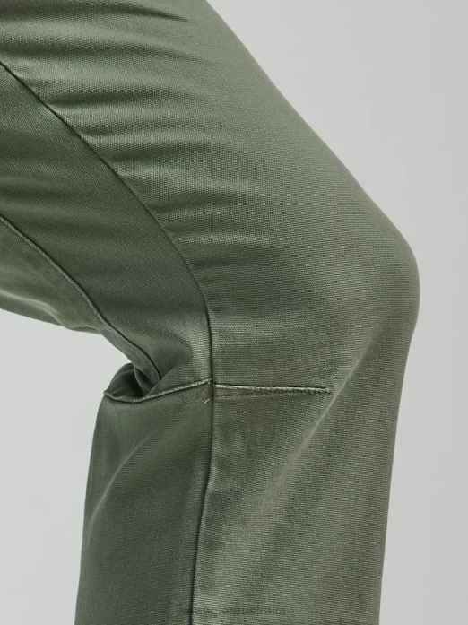 ATG Five Pocket Pant Men Wrangler RHXV637 Clothing Dusty Olive (112331043)