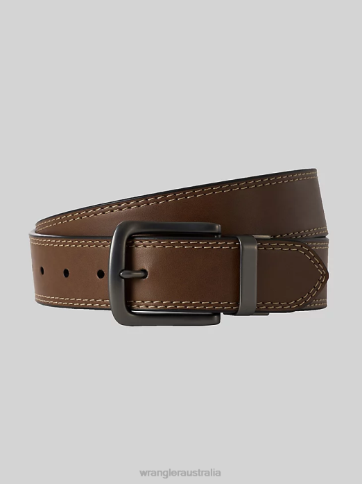 ATG Leather Stretch Belt Men Wrangler RHXV714 Accessories Matte Black (112322605)