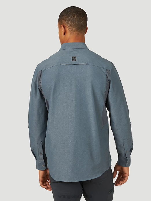 ATG Mix Material Shirt Men Wrangler RHXV380 Clothing Turbulence (NSB89TN)
