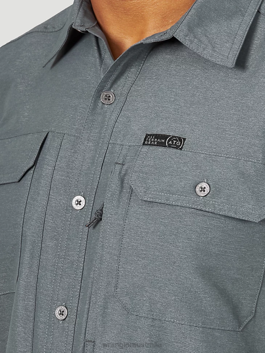 ATG Mix Material Shirt Men Wrangler RHXV380 Clothing Turbulence (NSB89TN)