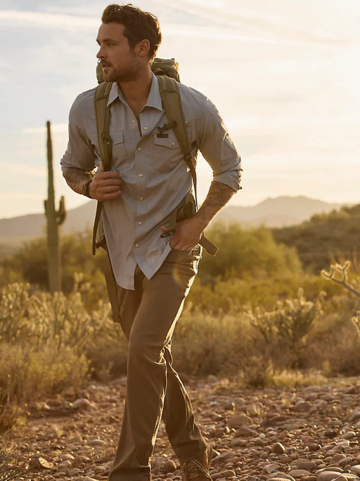 ATG Western Shirt Men Wrangler RHXV451 Clothing Bering Sea (NSB92BR)