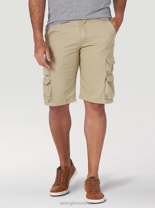 Authentics Cargo Short Men Wrangler RHXV577 Clothing Camel (10ZM6BSCA)