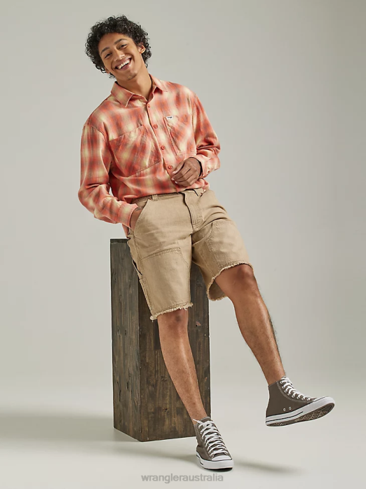 Authentics Comfort Waist Cargo Short Men Wrangler RHXV564 Clothing Sagebrush (10ZM980SB)