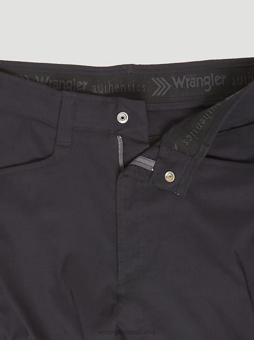 Authentics Comfort Waist Cargo Short Men Wrangler RHXV571 Clothing Black (10ZM980BL)