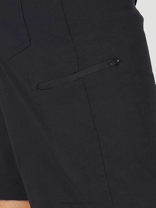 Authentics Comfort Waist Cargo Short Men Wrangler RHXV571 Clothing Black (10ZM980BL)
