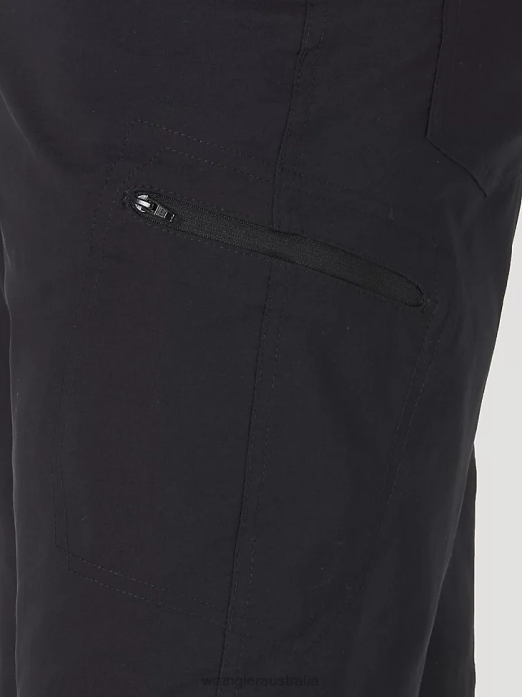 Authentics Comfort Waist Cargo Short Men Wrangler RHXV571 Clothing Black (10ZM980BL)