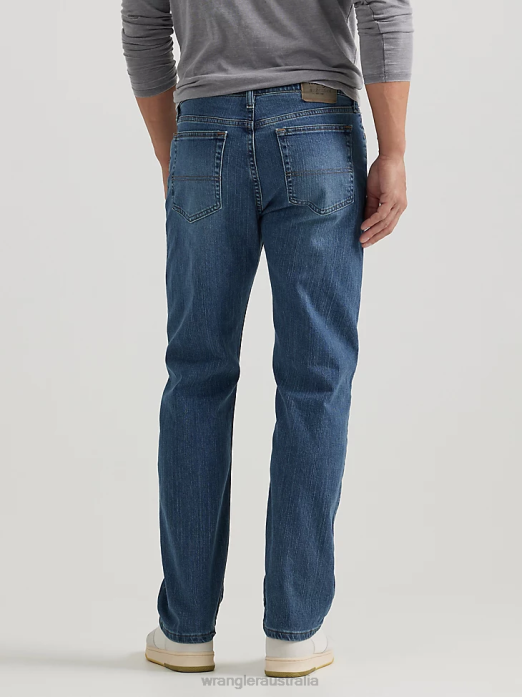 Authentics Regular Fit Comfort Waist Jean Men Wrangler RHXV204 Clothing Blue Ocean (10ZM1CSBN)