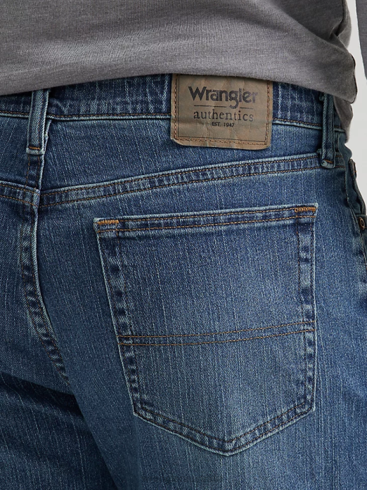 Authentics Regular Fit Comfort Waist Jean Men Wrangler RHXV204 Clothing Blue Ocean (10ZM1CSBN)