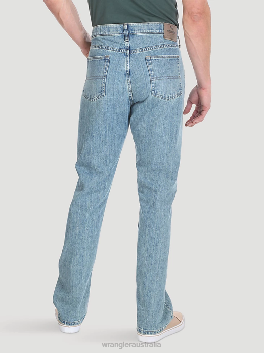 Authentics Regular Fit Comfort Waist Jean Men Wrangler RHXV206 Clothing Chalk Blue (10ZM1CSCH)