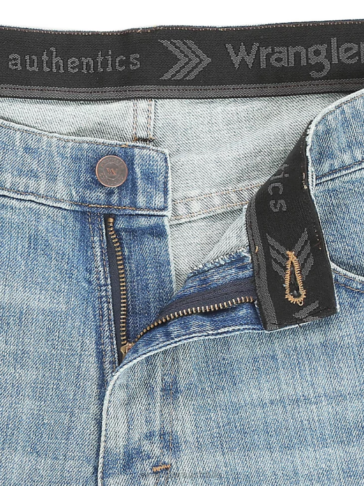 Authentics Regular Fit Comfort Waist Jean Men Wrangler RHXV206 Clothing Chalk Blue (10ZM1CSCH)
