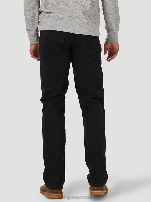 Authentics Regular Fit Comfort Waist Jean Men Wrangler RHXV207 Clothing Coal Black (10ZM1CSCB)