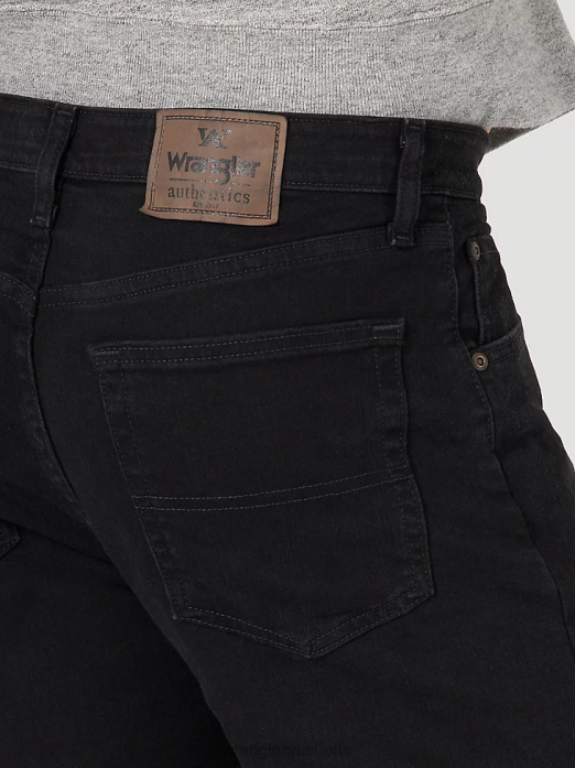 Authentics Regular Fit Comfort Waist Jean Men Wrangler RHXV207 Clothing Coal Black (10ZM1CSCB)