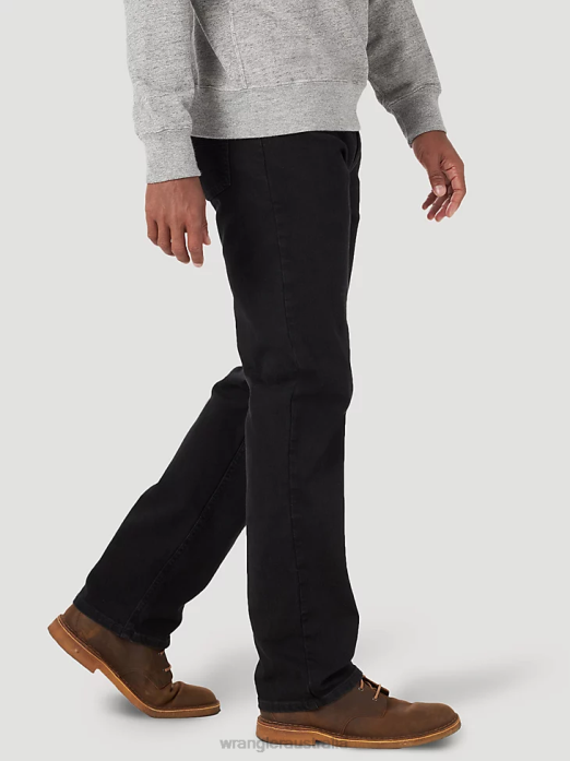 Authentics Regular Fit Comfort Waist Jean Men Wrangler RHXV207 Clothing Coal Black (10ZM1CSCB)