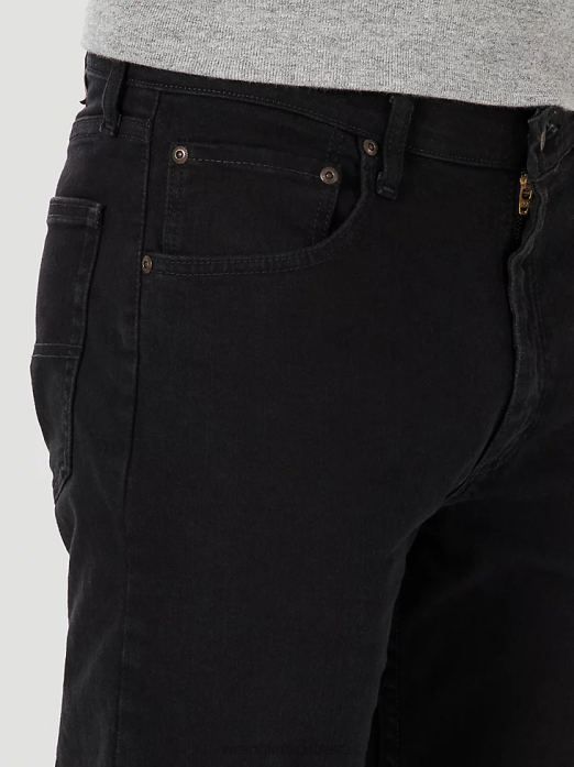 Authentics Regular Fit Comfort Waist Jean Men Wrangler RHXV207 Clothing Coal Black (10ZM1CSCB)