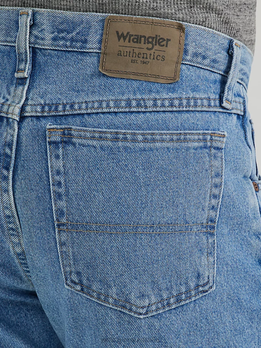Authentics Regular Fit Cotton Jean Men Wrangler RHXV148 Clothing Light Stonewash (10ZM100LS)