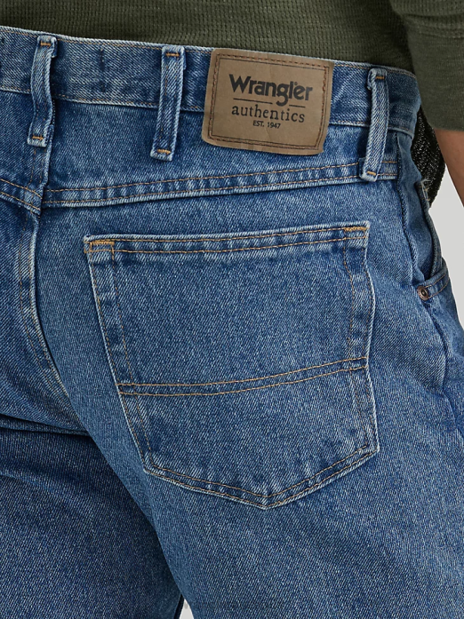 Authentics Regular Fit Cotton Jean Men Wrangler RHXV153 Clothing Stonewash Dark (10ZM100SW)