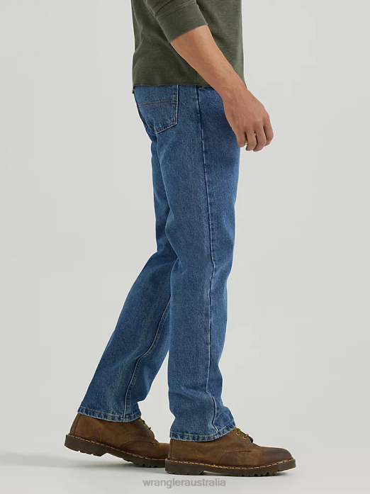 Authentics Regular Fit Cotton Jean Men Wrangler RHXV153 Clothing Stonewash Dark (10ZM100SW)