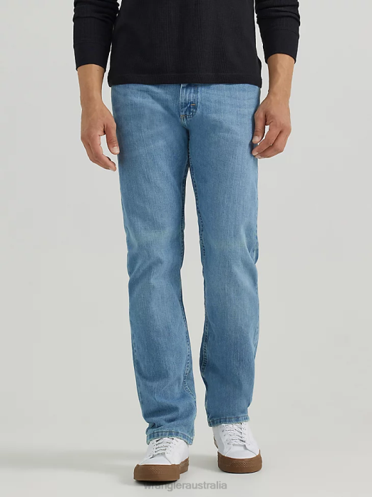 Authentics Regular Fit Flex Jean Men Wrangler RHXV128 Clothing Stonewash Light (10ZM100SF)