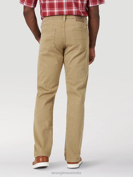 Authentics Regular Fit Flex Jean Men Wrangler RHXV130 Clothing Khaki (10ZM100KF)