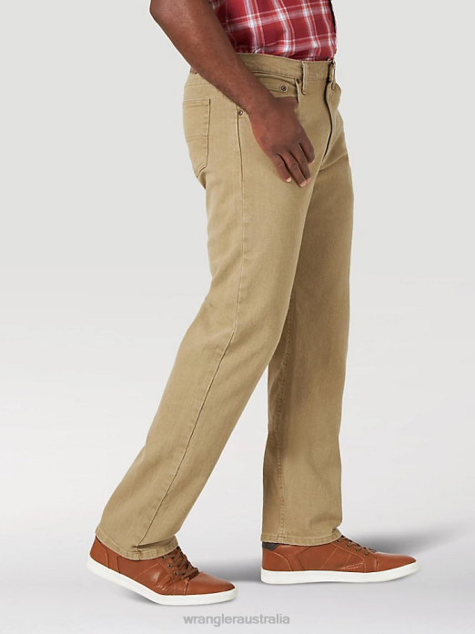 Authentics Regular Fit Flex Jean Men Wrangler RHXV130 Clothing Khaki (10ZM100KF)