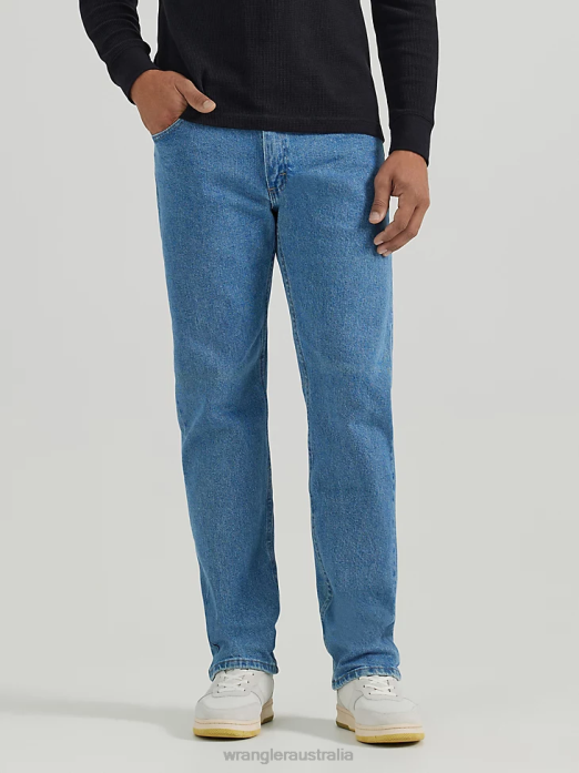 Authentics Regular Fit Flex Jean Men Wrangler RHXV132 Clothing Light Stone (10ZM100SX)