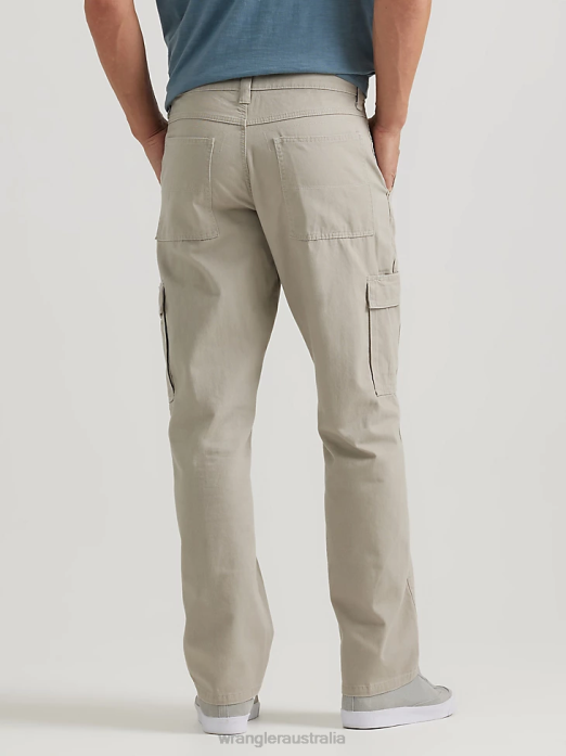 Authentics Relaxed Cargo Pant Men Wrangler RHXV241 Clothing Khaki Dust (10ZM6LGKD)
