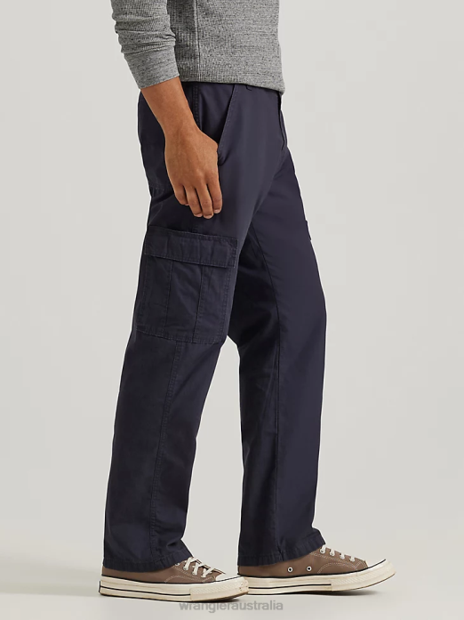 Authentics Relaxed Cargo Pant Men Wrangler RHXV242 Clothing Navy (10ZM6LGNV)