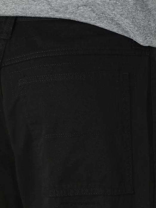 Authentics Relaxed Cargo Pant Men Wrangler RHXV245 Clothing Black (10ZM6LGBL)