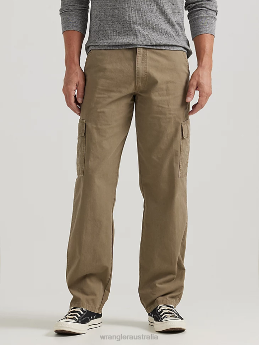 Authentics Relaxed Cargo Pant Men Wrangler RHXV246 Clothing Barley (10ZM6LGML)