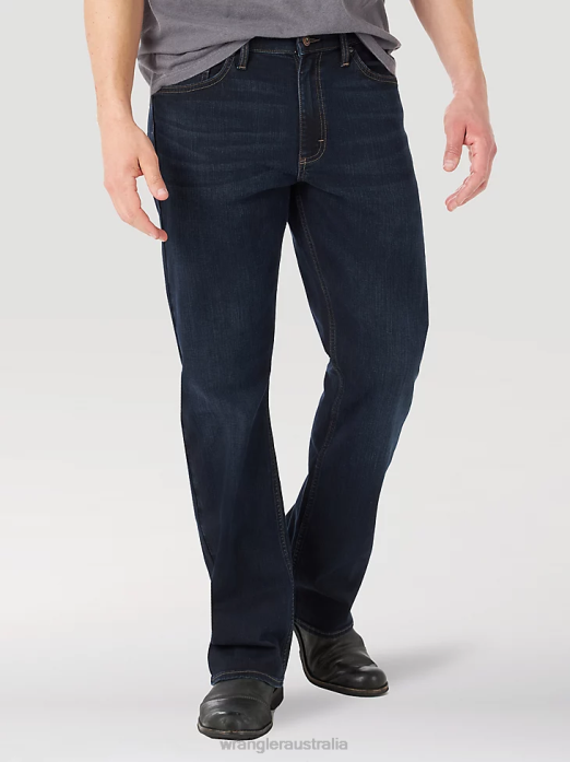 Authentics Relaxed Fit Bootcut Jean Men Wrangler RHXV124 Clothing Dark Harbour (10ZM4RBDH)