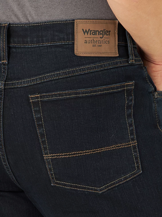 Authentics Relaxed Fit Bootcut Jean Men Wrangler RHXV124 Clothing Dark Harbour (10ZM4RBDH)