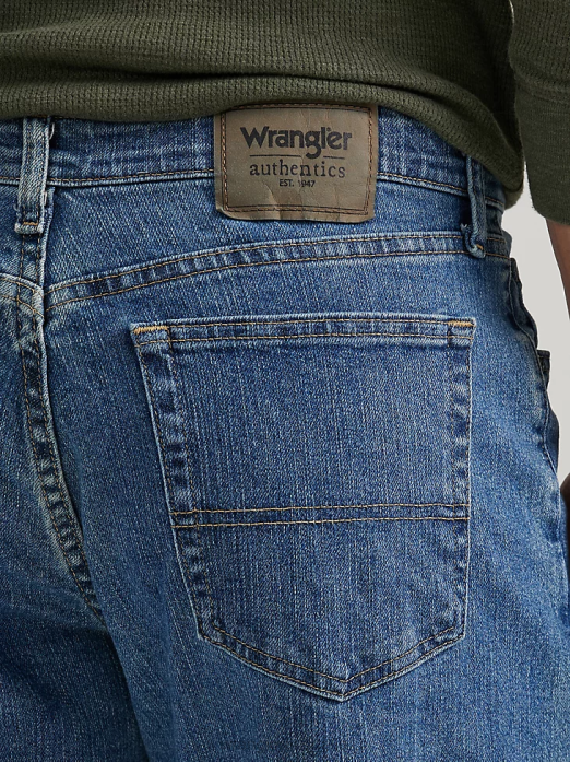 Authentics Relaxed Fit Comfort Flex Jean Men Wrangler RHXV197 Clothing Light Stonewash (ZM3CSSL)